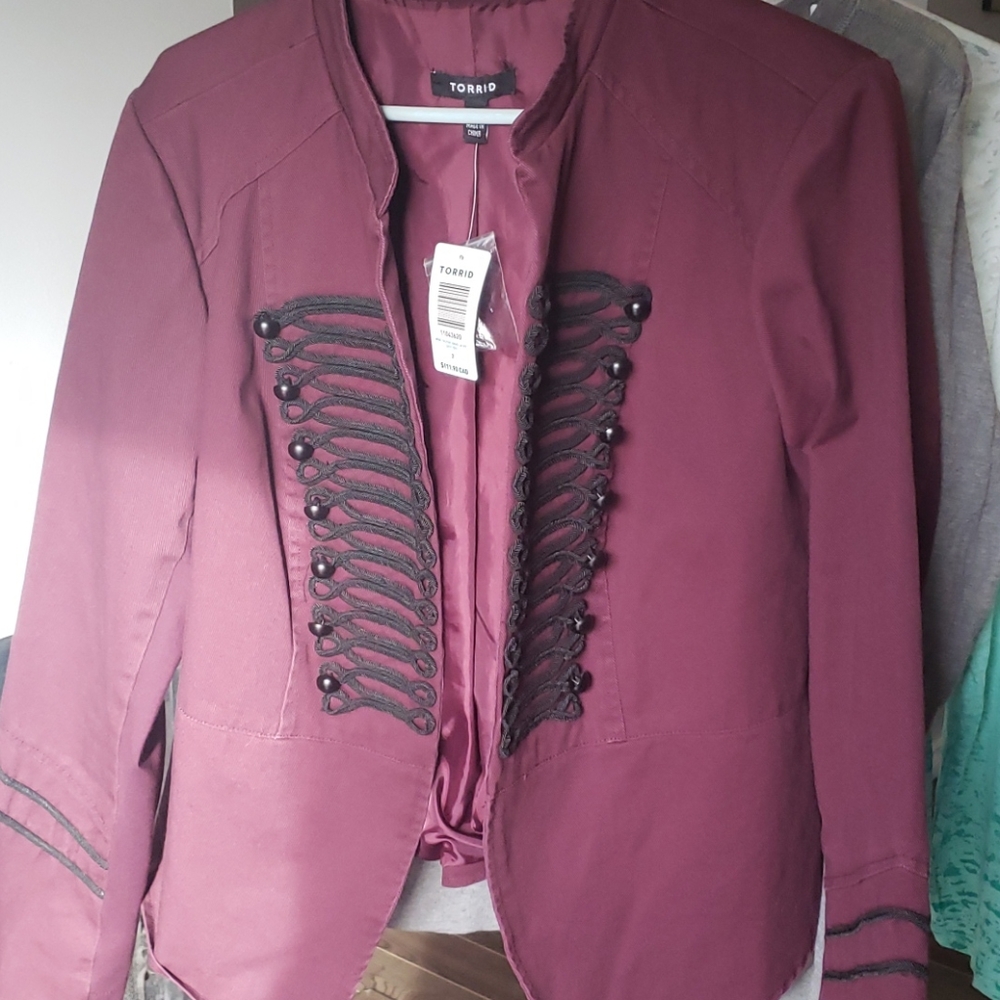 Size 2 Torrid - Wine Tasting Band Jacket